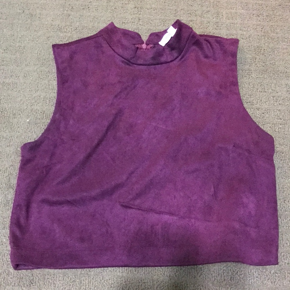 Velvet crop top